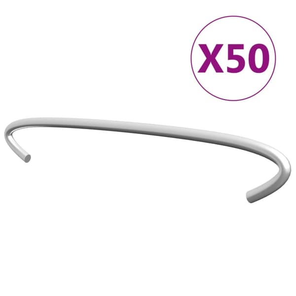 vidaXL Kivikorien koukut 50 kpl galvanoitu teräs 15 cm -  Aita- & porttitarvikkeet