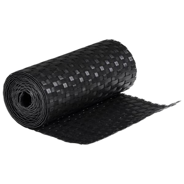 vidaXL Parvekesuojat 5 kpl musta 255x19 cm polyrottinki