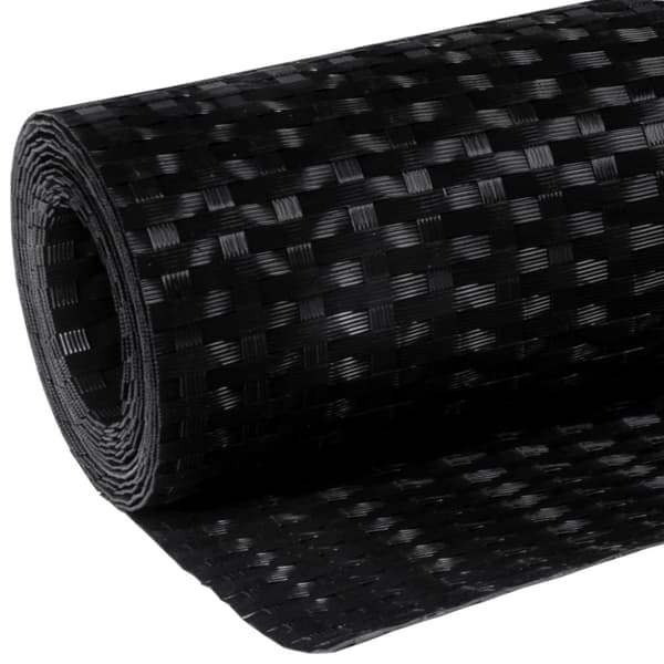 vidaXL Parvekesuoja musta 500x80 cm polyrottinki