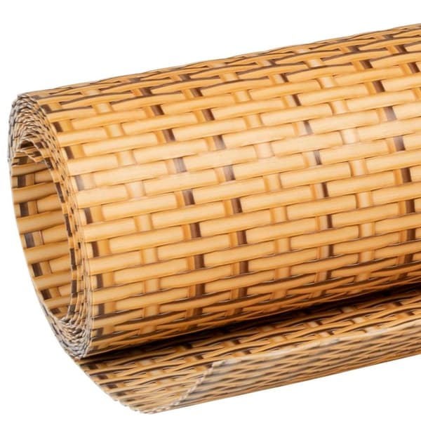 vidaXL altanafskærmning 500x80 cm polyrattan lysebrun
