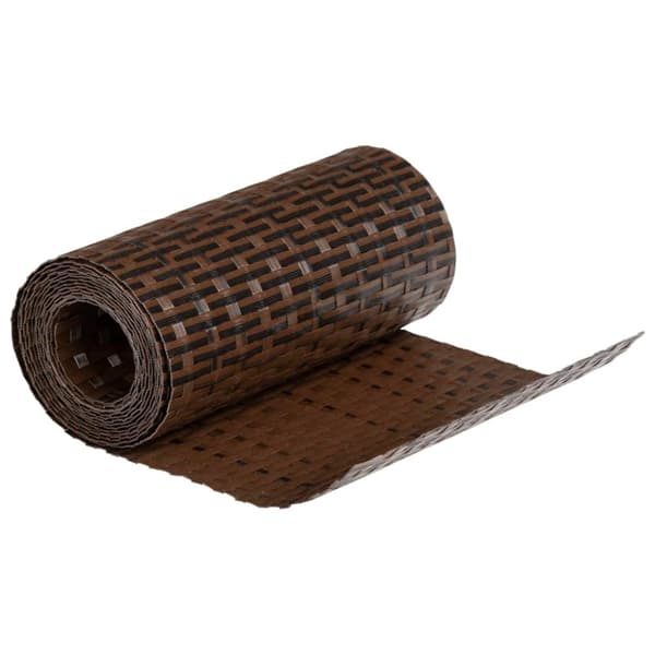 vidaXL altanafskærmninger 5 stk. 255x19 cm polyrattan brun og sort