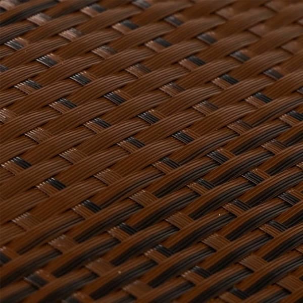 vidaXL altanafskærmninger 5 stk. 255x19 cm polyrattan brun og sort