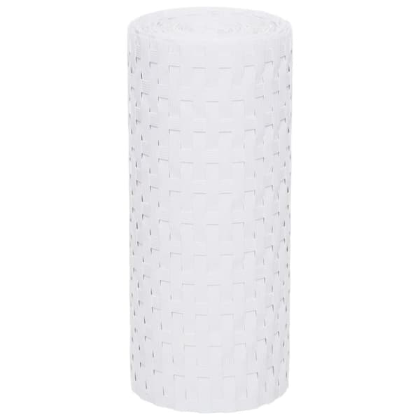 vidaXL altanafskærmninger 5 stk. 255x19 cm polyrattan hvid