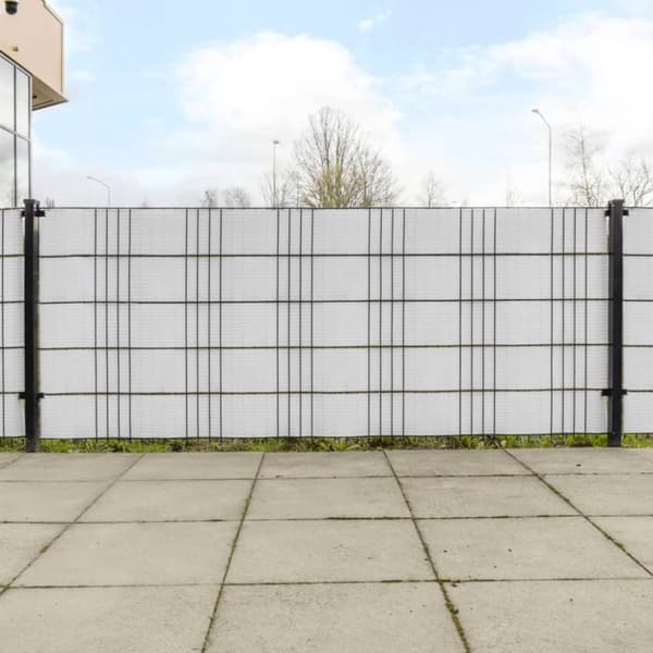 vidaXL altanafskærmninger 5 stk. 255x19 cm polyrattan hvid