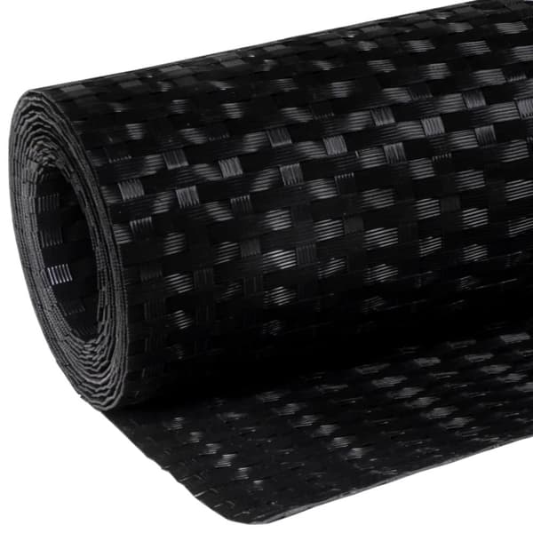 vidaXL Parvekesuoja musta 300x100 cm polyrottinki