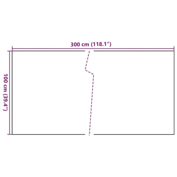 vidaXL Parvekesuoja musta 300x100 cm polyrottinki
