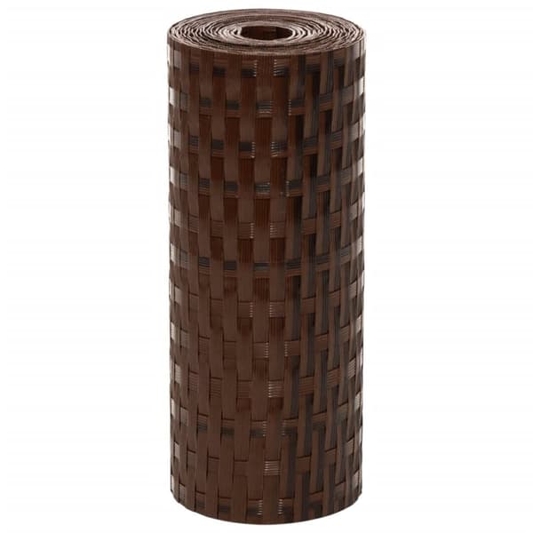 vidaXL altanafskærmninger 10 stk. 255x19 cm polyrattan brun og sort