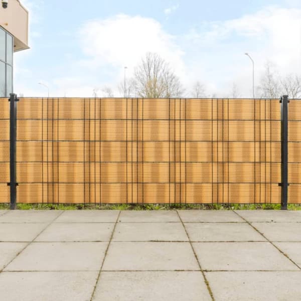 vidaXL Parvekesuojat 10 kpl vaaleanruskea 255x19 cm polyrottinki
