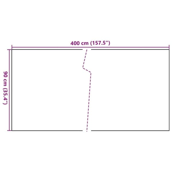 vidaXL altanafskærmning 400x90 cm polyrattan sort