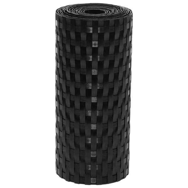 vidaXL Parvekesuojat 10 kpl musta 255x19 cm polyrottinki