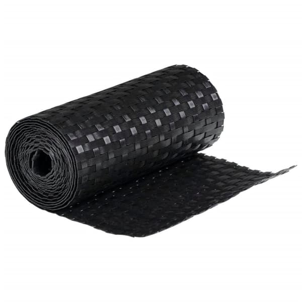 vidaXL Parvekesuojat 10 kpl musta 255x19 cm polyrottinki