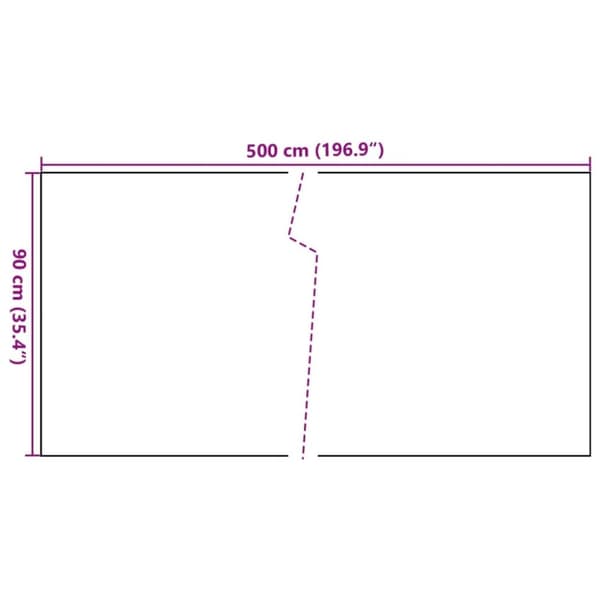 vidaXL altanafskærmning 500x90 cm polyrattan sort