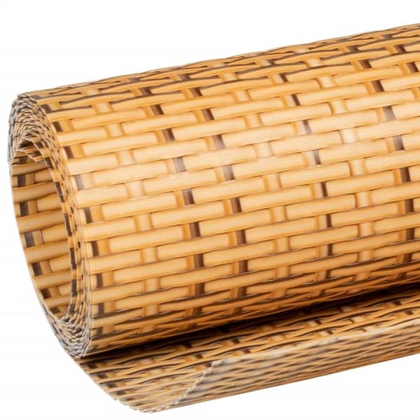vidaXL altanafskærmning 300x90 cm polyrattan lysebrun