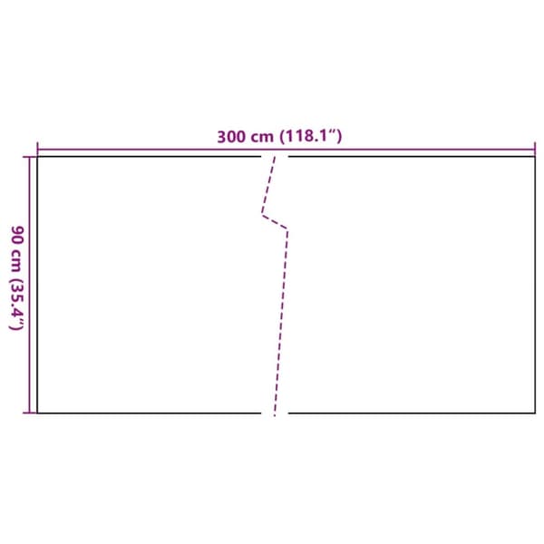vidaXL altanafskærmning 300x90 cm polyrattan lysebrun