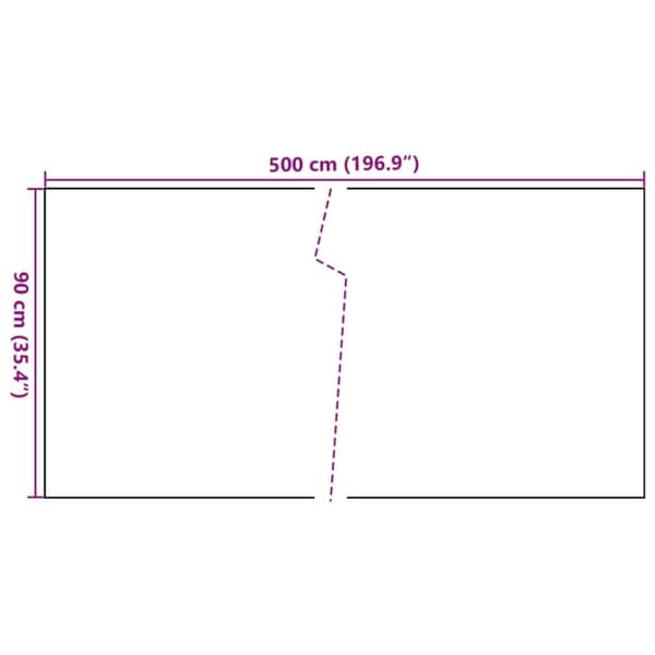 vidaXL altanafskærmning 500x90 cm polyrattan hvid