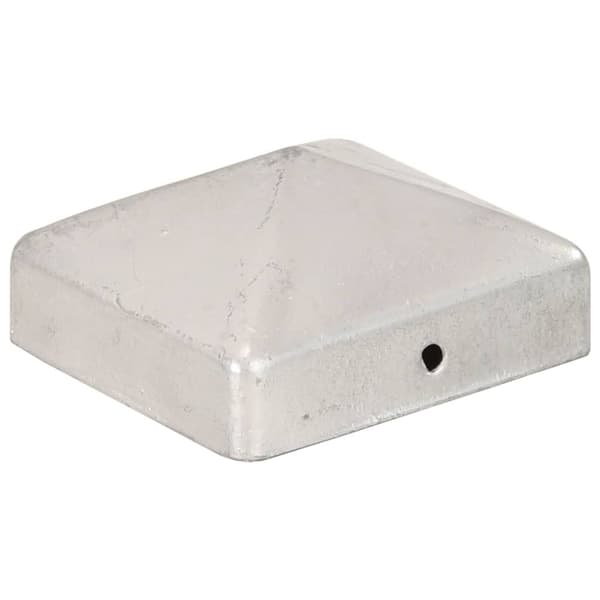 pyramideformede stolpehætter 6 stk. 71x71 mm galvaniseret metal