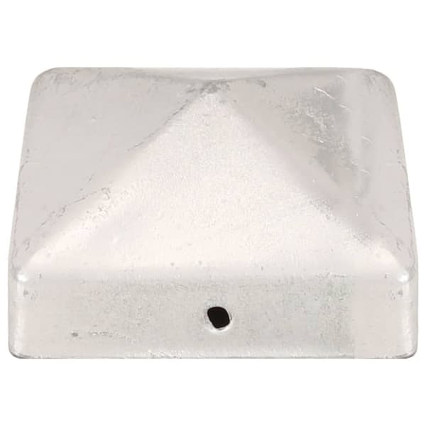 pyramideformede stolpehætter 6 stk. 71x71 mm galvaniseret metal