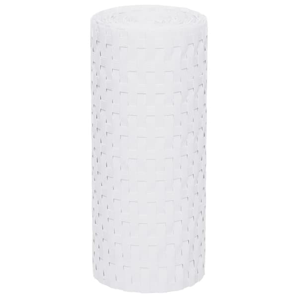 vidaXL Parvekesuojat 10 kpl valkoinen 255x19 cm polyrottinki