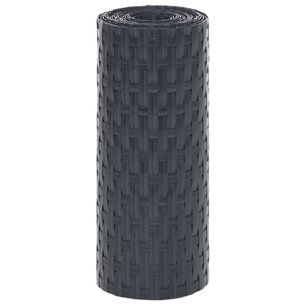vidaXL Parvekesuojat 10 kpl antrasiitti 255x19 cm polyrottinki