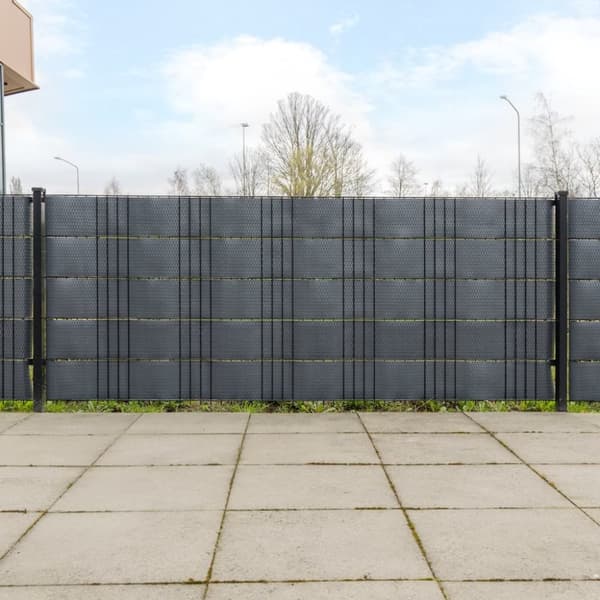 vidaXL Parvekesuojat 10 kpl antrasiitti 255x19 cm polyrottinki