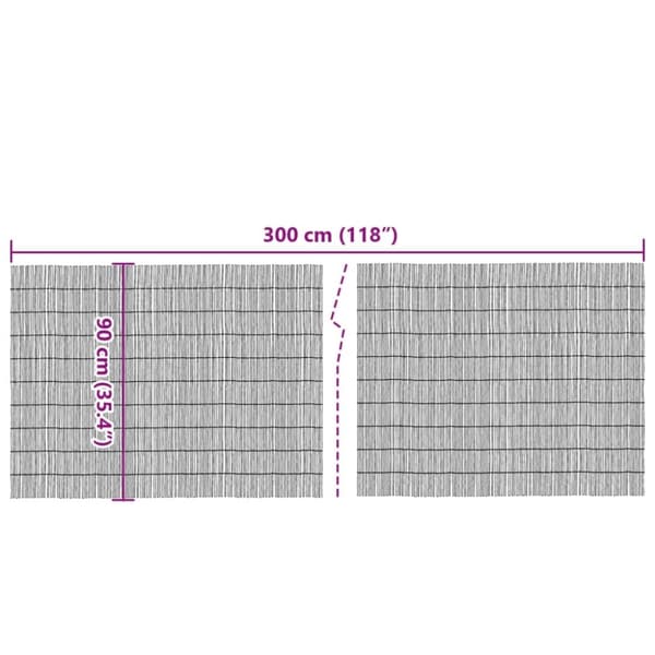 vidaXL Hagegjerde 300x90 cm siv