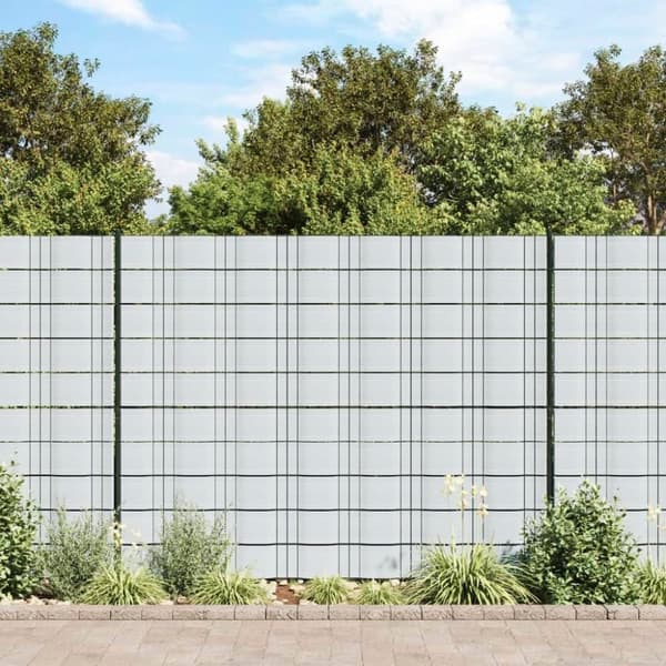 vidaXL haveskærme 10 stk. 252,5x19 cm PVC lysegrå