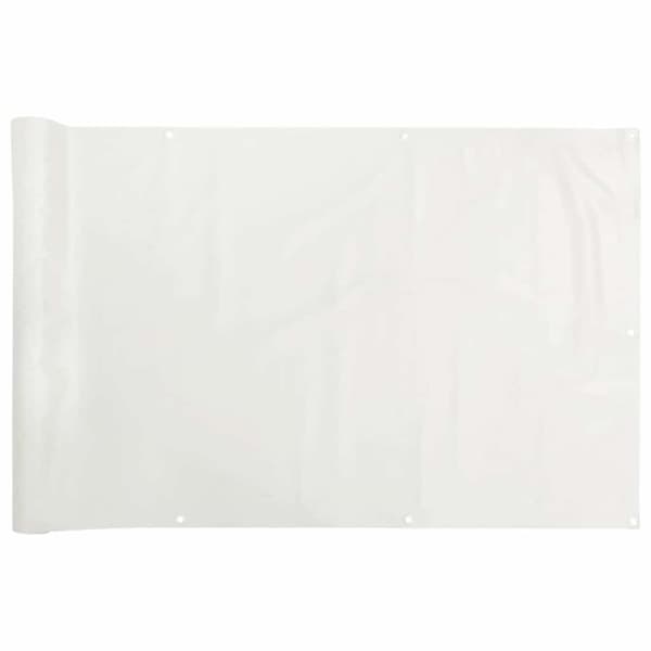 vidaXL Parvekkeen yksityisyyssuoja valkoinen 500x75 cm PVC