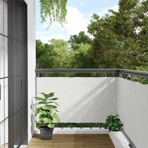 vidaXL Parvekkeen yksityisyyssuoja valkoinen 500x75 cm PVC