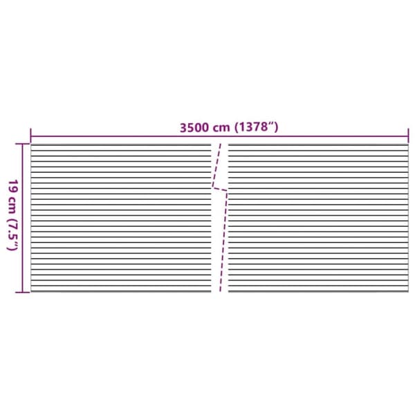 vidaXL Hageskjermer 2 stk med marmorgrus-utseende grå 35x0,19 m PVC