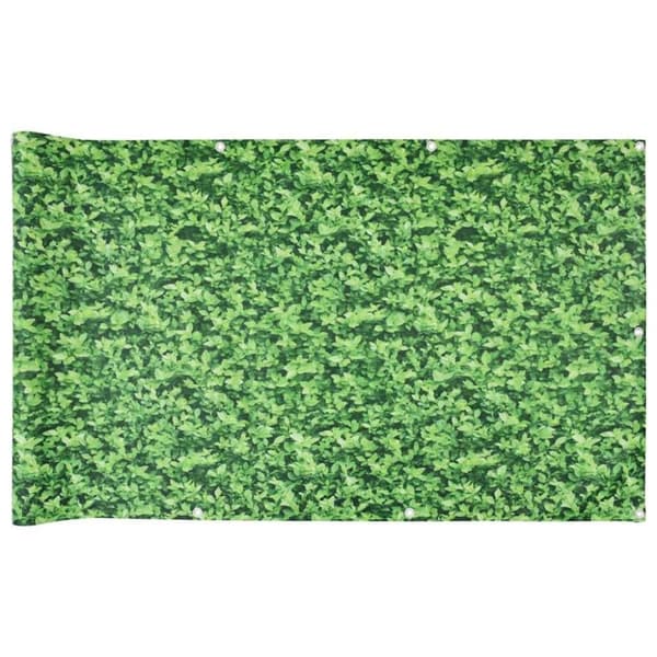 vidaXL Balkongskjerm med planteutseende grønn 400x75 cm PVC