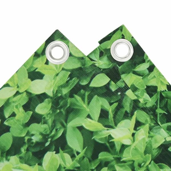 vidaXL altanafskærmning 600x75 cm PVC plantedesign grøn