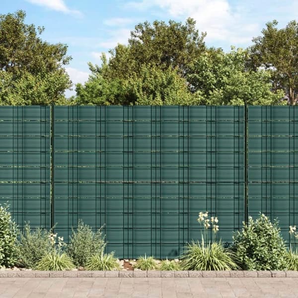 vidaXL haveskærme 10 stk. 252,5x19 cm PVC grøn