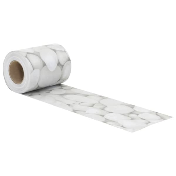 vidaXL Hageskjerm med marmorgrus-utseende grå 35x0,19 m PVC