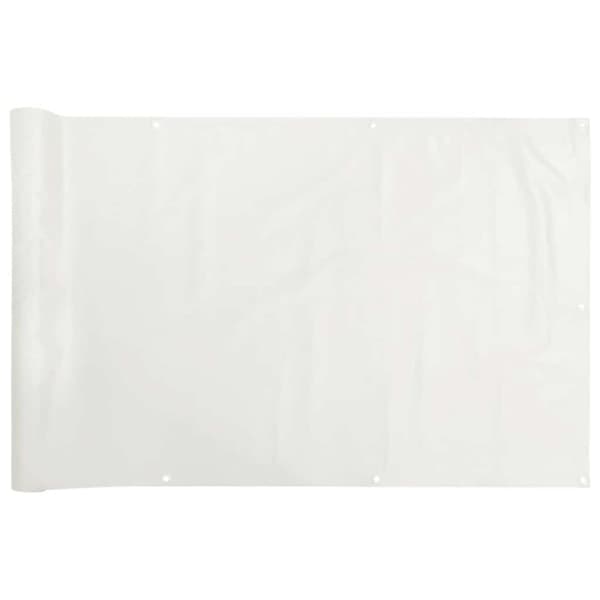 vidaXL Insynsskydd för balkong vit 300x75 cm PVC