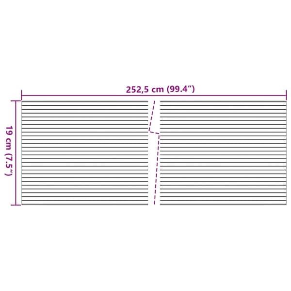 vidaXL Hageskjermer 10 stk svart 252,5x19 cm PVC