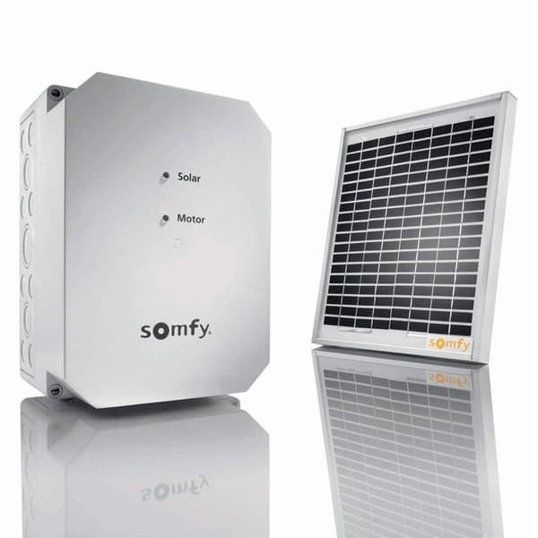 Somfy 2400961 - Solarset Solar Power Kit | Kompatibel med RTS-port eller garagemotor