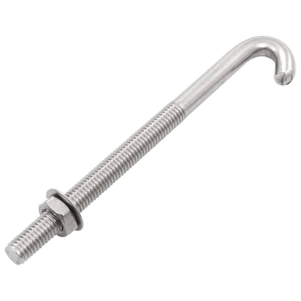 J-krok med mutter och bricka M8x120 mm 25 st