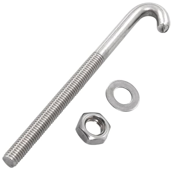 J-krok med mutter och bricka M8x120 mm 25 st