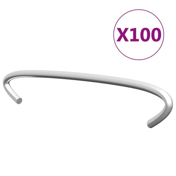 Krokar till gabion 100 st galvaniserat stål 10 cm