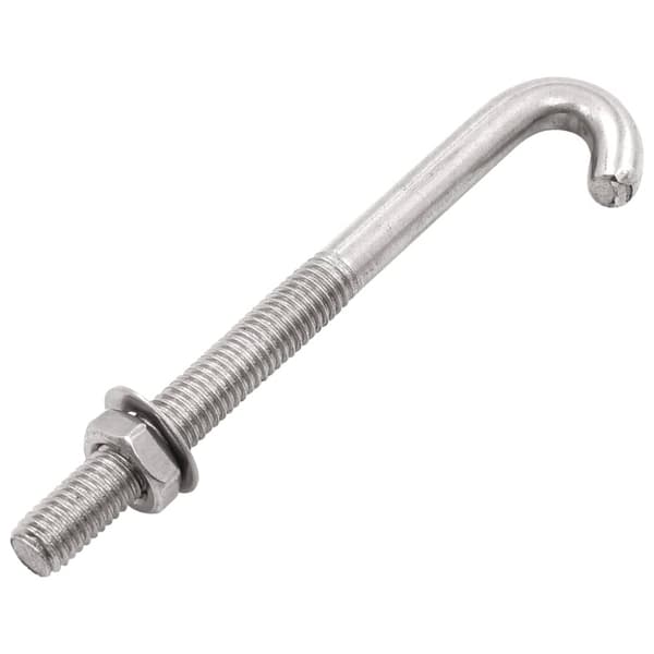 J-krok med mutter och bricka M8x120 mm 25 st