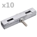 Miniatyrbild 1 av 2: Sammankopplare för galler U-form 10 set silver