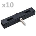 Miniatyrbild 1 av 2: Sammankopplare för galler U-form 10 set antracit