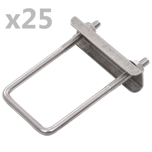 U-koppling för staketstolpe 60x40 mm 25 set