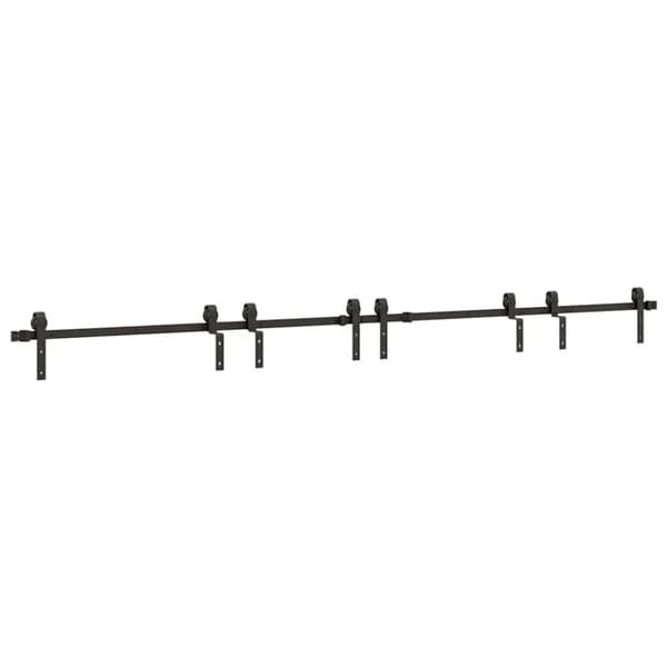 vidaXL Skjutdörrsbeslag 366 cm stål svart