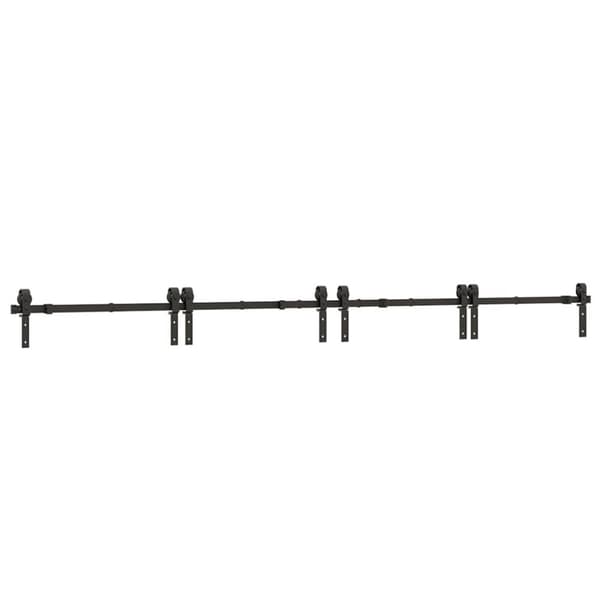 vidaXL Liukuoven asennussarja teräs 366 cm musta