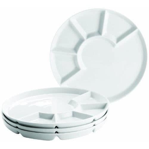 Domestic Professional 925600 Set med 4 Fondue Tallrik 24 cm Klassisk stil
