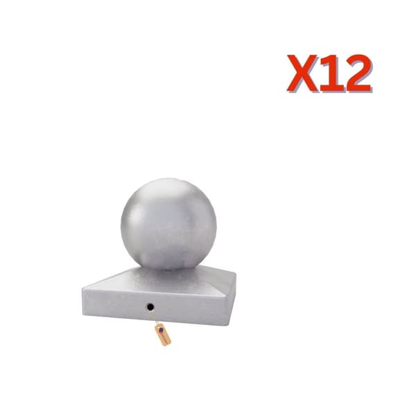 Stolpehat bold 71x71 varmgalvaniseret, 12 stk