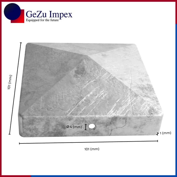 Stolpehat pyramide 101x101 varmgalvaniseret, 4 stk