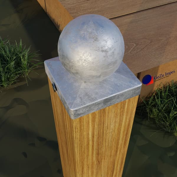 Stolpehat bold 91x91 varmgalvaniseret, 4 stk