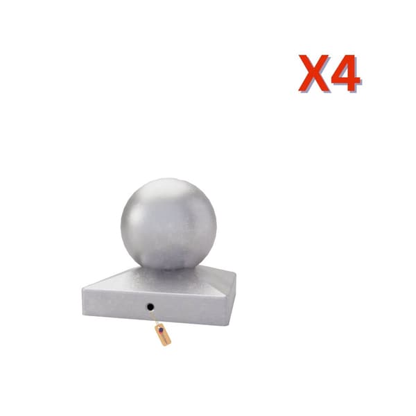 Stolpehat bold 91x91 varmgalvaniseret, 4 stk